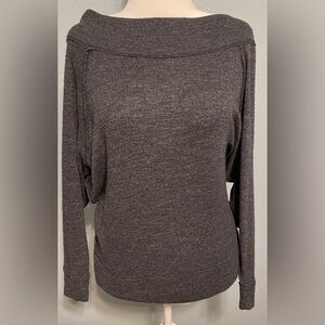 We The Free Dark Gray Off The Shoulder Sweater Streetstyle Cozy Minimal Large